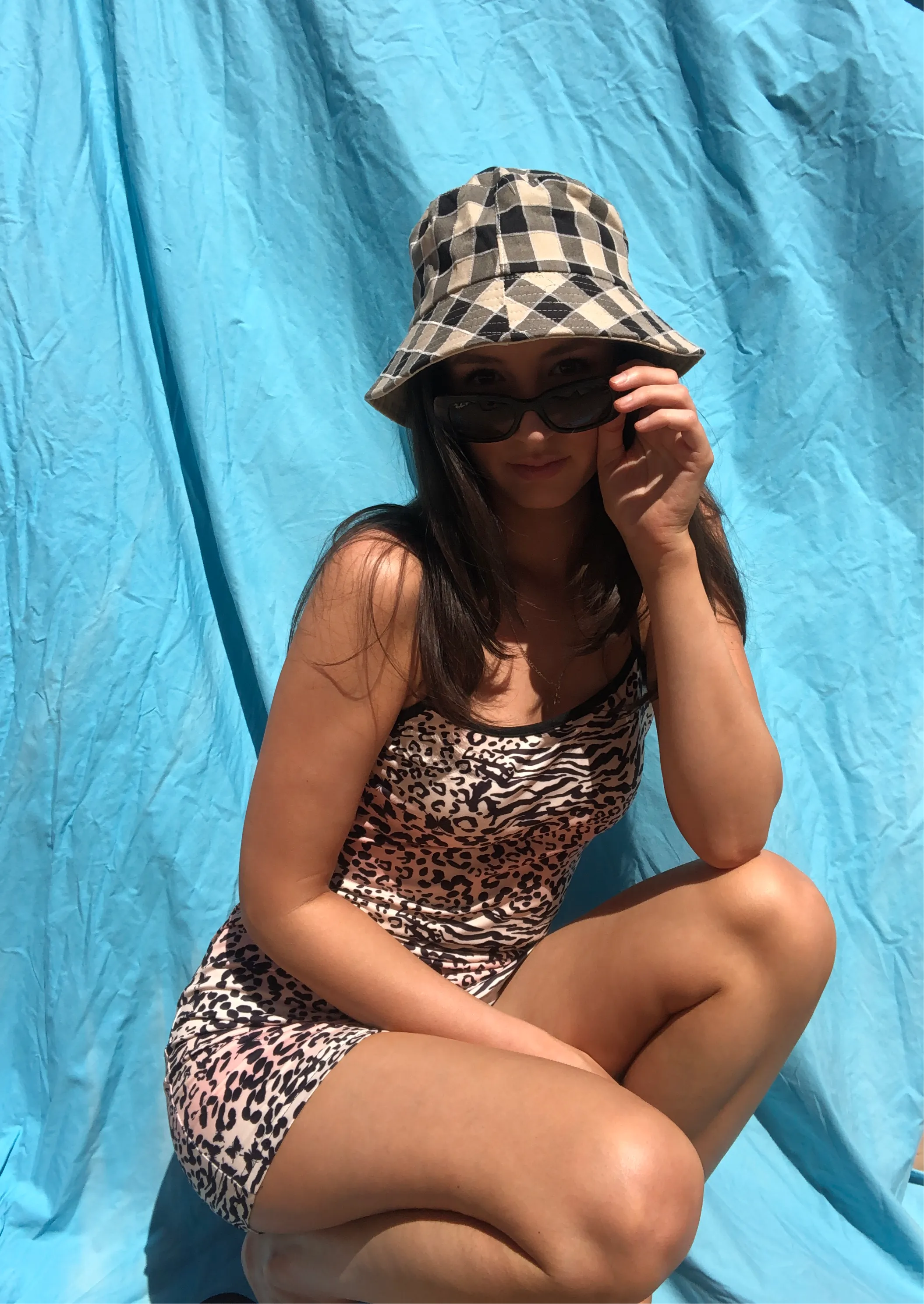 Checker Bucket Hat