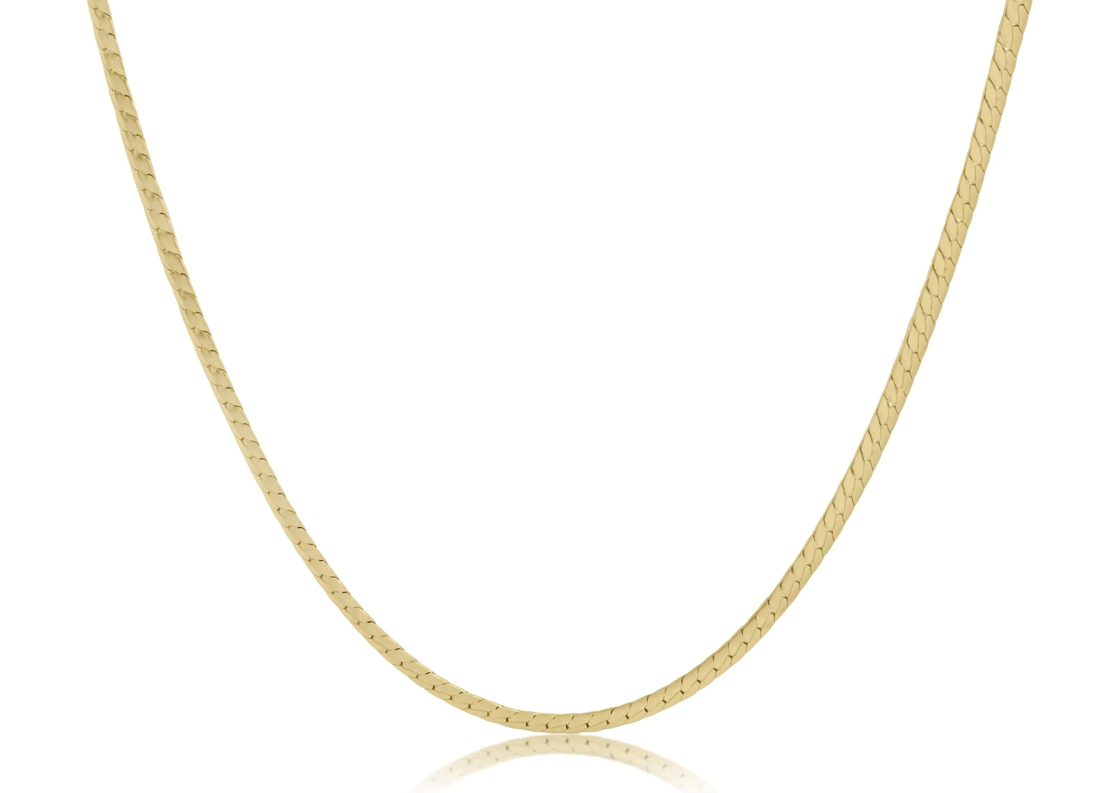 Choker Herringbone Chain - Gold