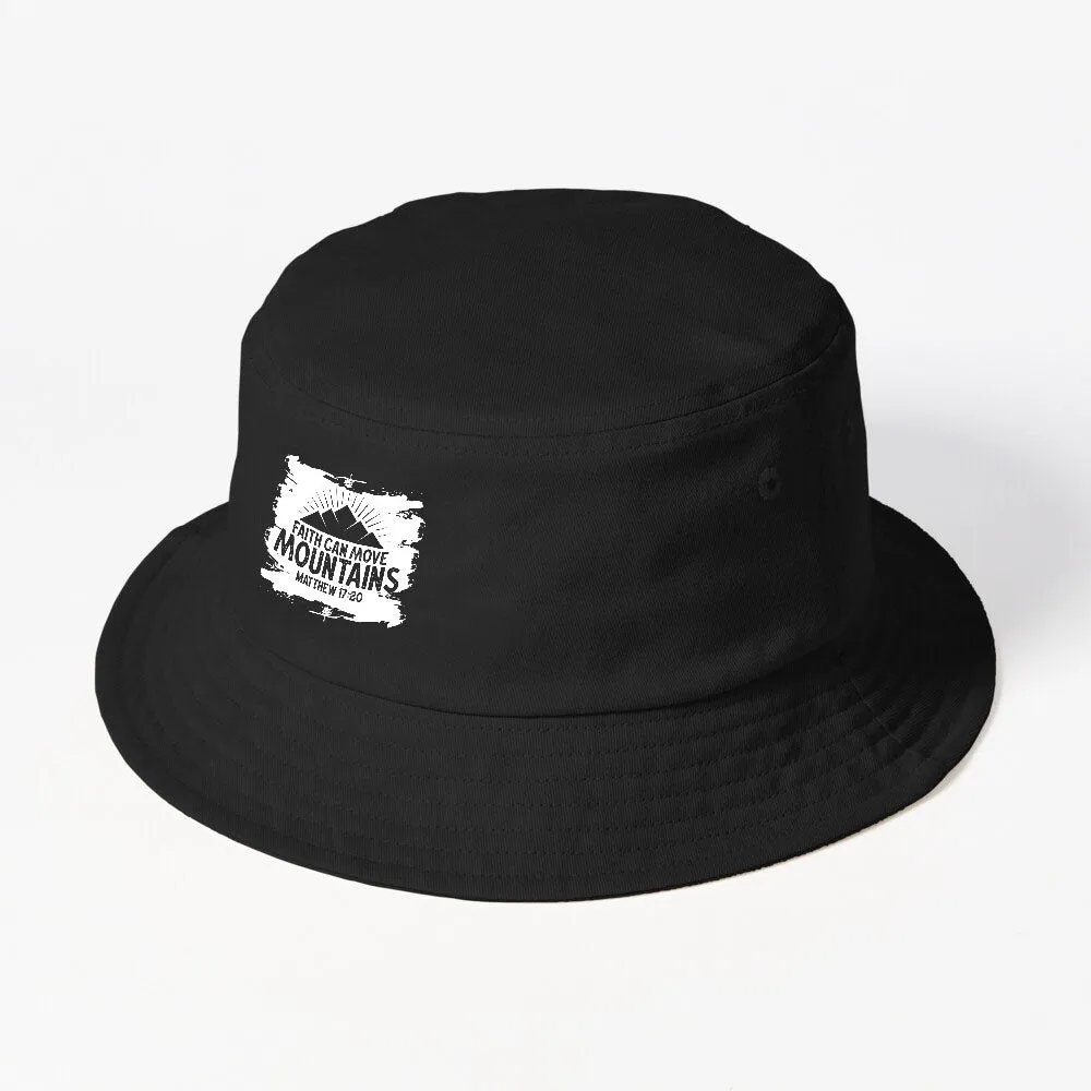 Christian Faith Can Move Mountains Jesus Christ Saying Bucket Hat