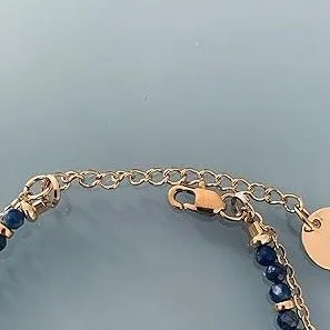 Clover Double Lapis Lazuli Bracelet | Women's Gourmet Bracelet | Magical Natural Stones and 24K Gold-Plated Heishi Pearls | Golden Bracelet | Gift Jewelry | Gold Women's Jewelry | Women's gift idea | Gift Jewelry