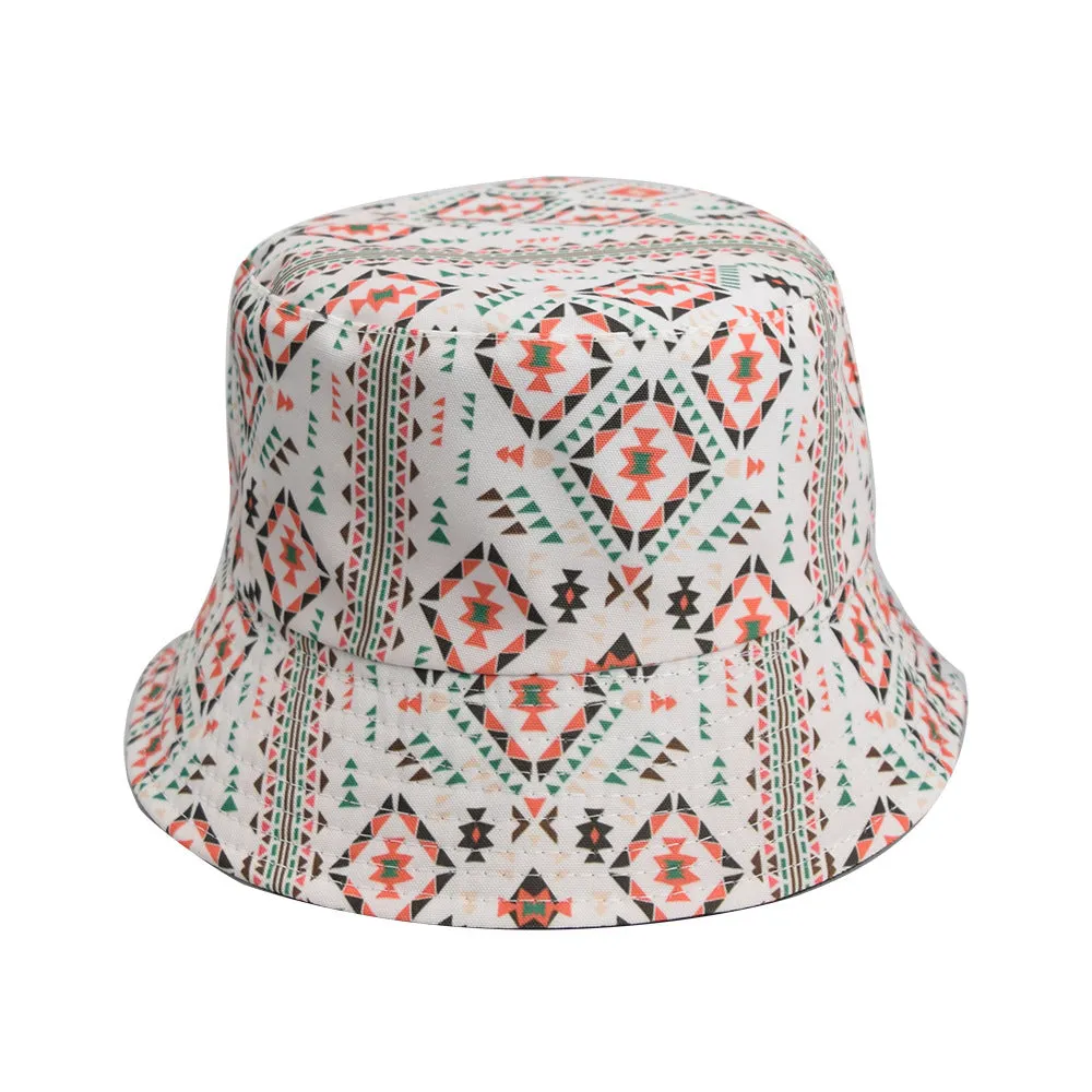 Creative Printing Adult Double-Sided Sun Hat Bucket Hat Hat