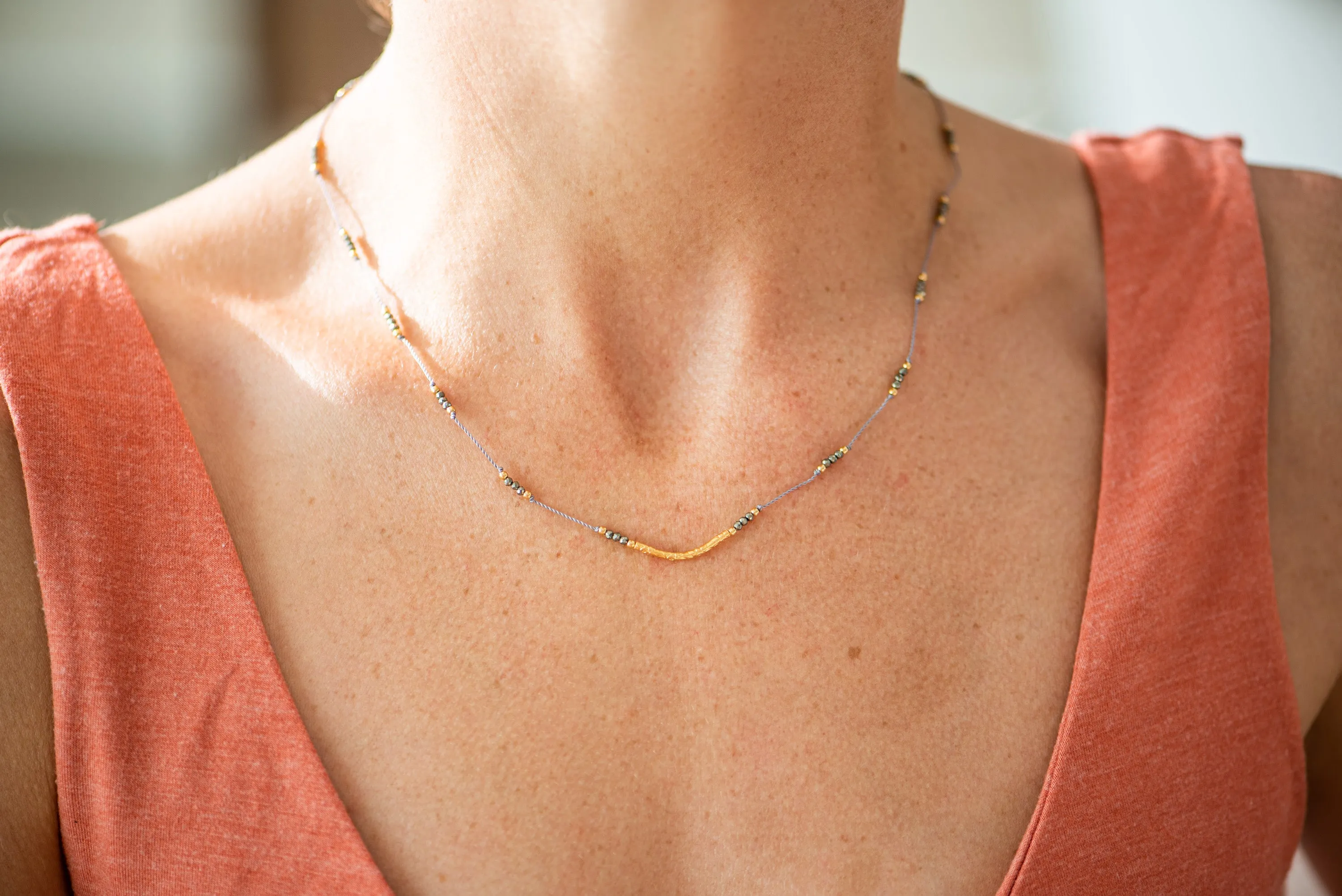 Crescendo Necklace - Pyrite