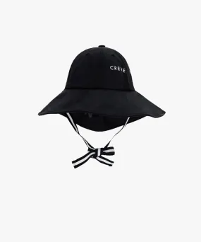 CREVE NINE: Women's Logo Strap Bucket Hat - Black