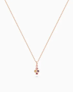 Cross Stone Pendant | Rose Gold