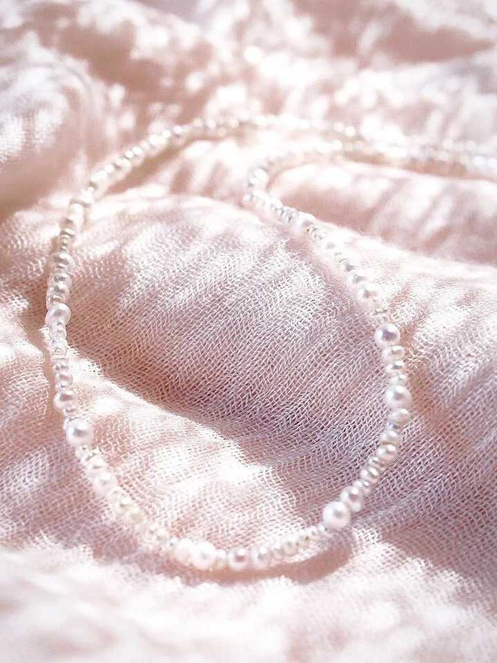 Dainty Organic White Pearl Necklace - Kale'a