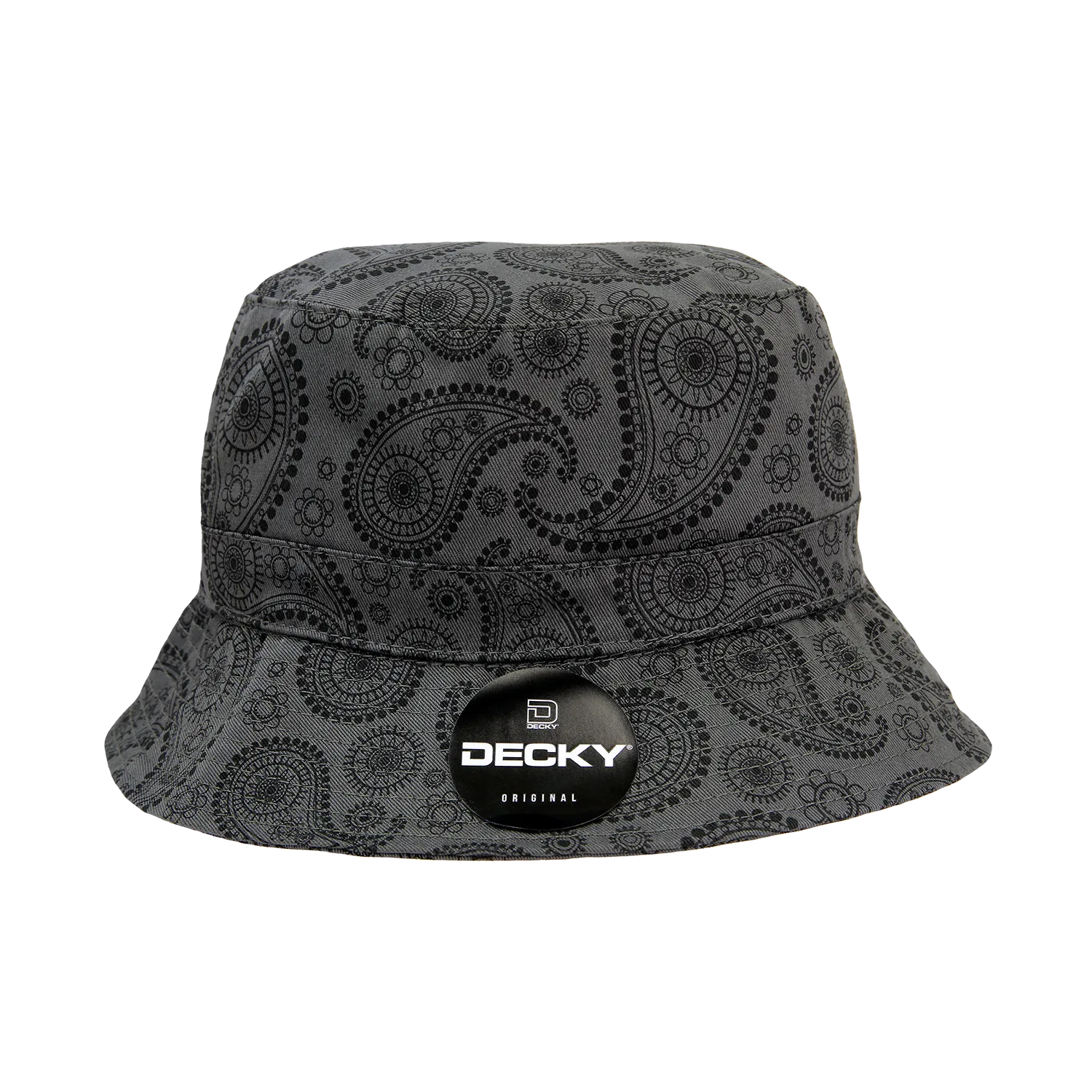 Decky 459 - Relaxed Paisley Bucket Hat, Bandana Pattern Bucket Cap