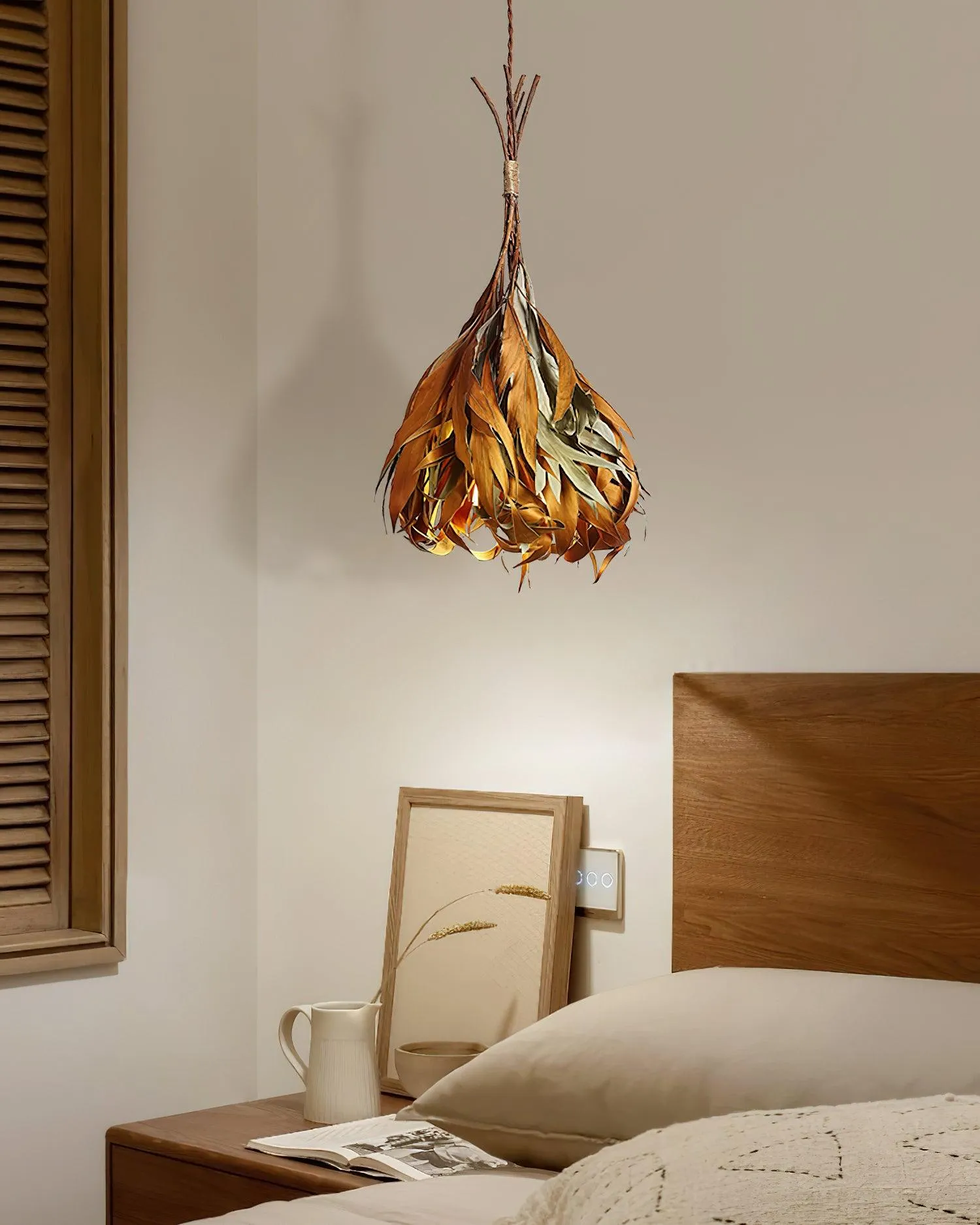 Dried Branch Leaf Pendant Lamp