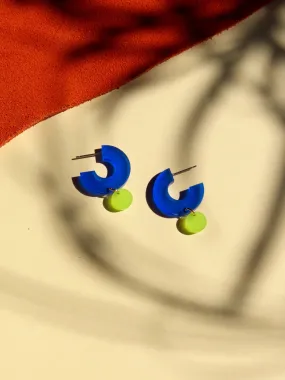 Earrings - Silva Blue Lime