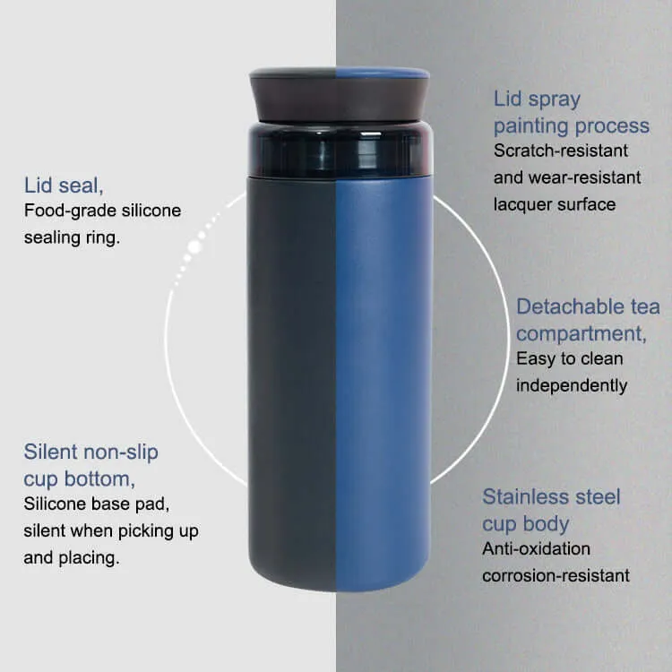 Elegant Silk Scarf & Insulated Thermos Set: Ultimate Business Accessory for Modern Men