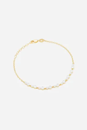 Ella Stein Dot To Dot Tennis Bracelet in Yellow Gold