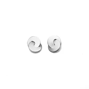 Enmined Circle Post Earrings