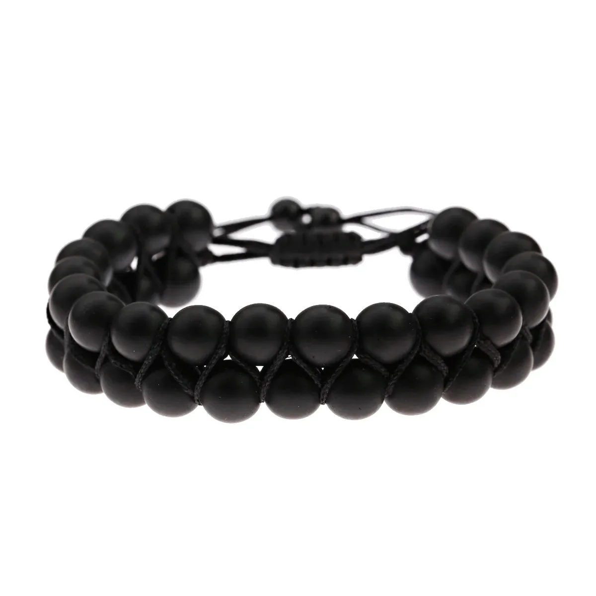 Fashion Men Tiger Eye Natutal Stone Beaded Braided Bracelet Bangles Handmade Double Layer Lapis Lazuli Bracelets Hommes