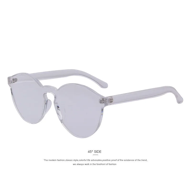 Fashion Women Sunglasses Cat Eye Shades Luxury Brand Designer Sun glasses Integrated Eyewear Candy Color UV400