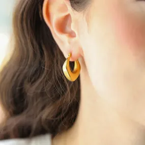 FRENCHIE- 18K Gold Hoop Earrings