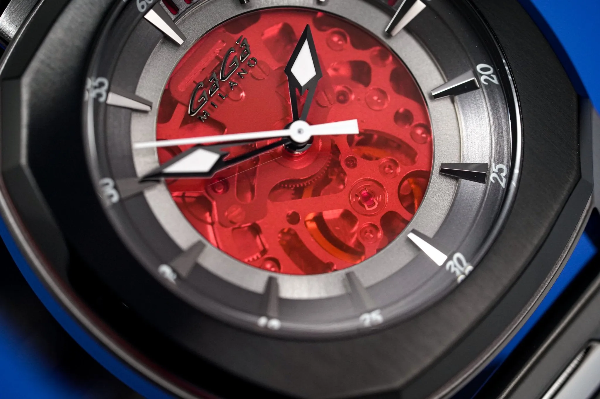 Gaga Milano Automatic Watch Frame_One Skeleton Red 7079.01