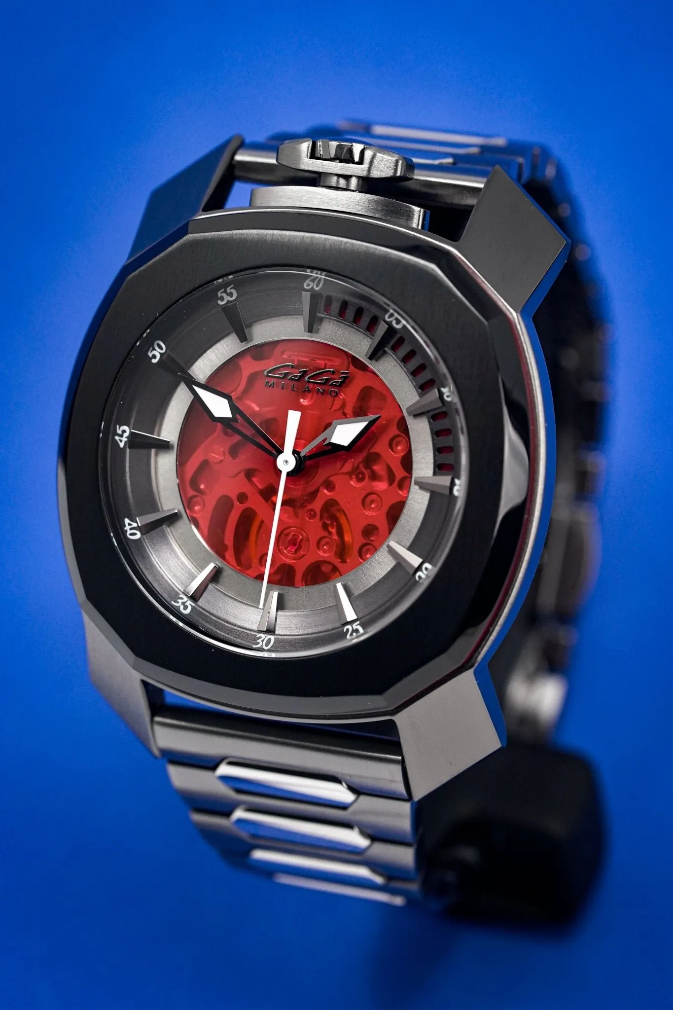 Gaga Milano Automatic Watch Frame_One Skeleton Red 7079.01