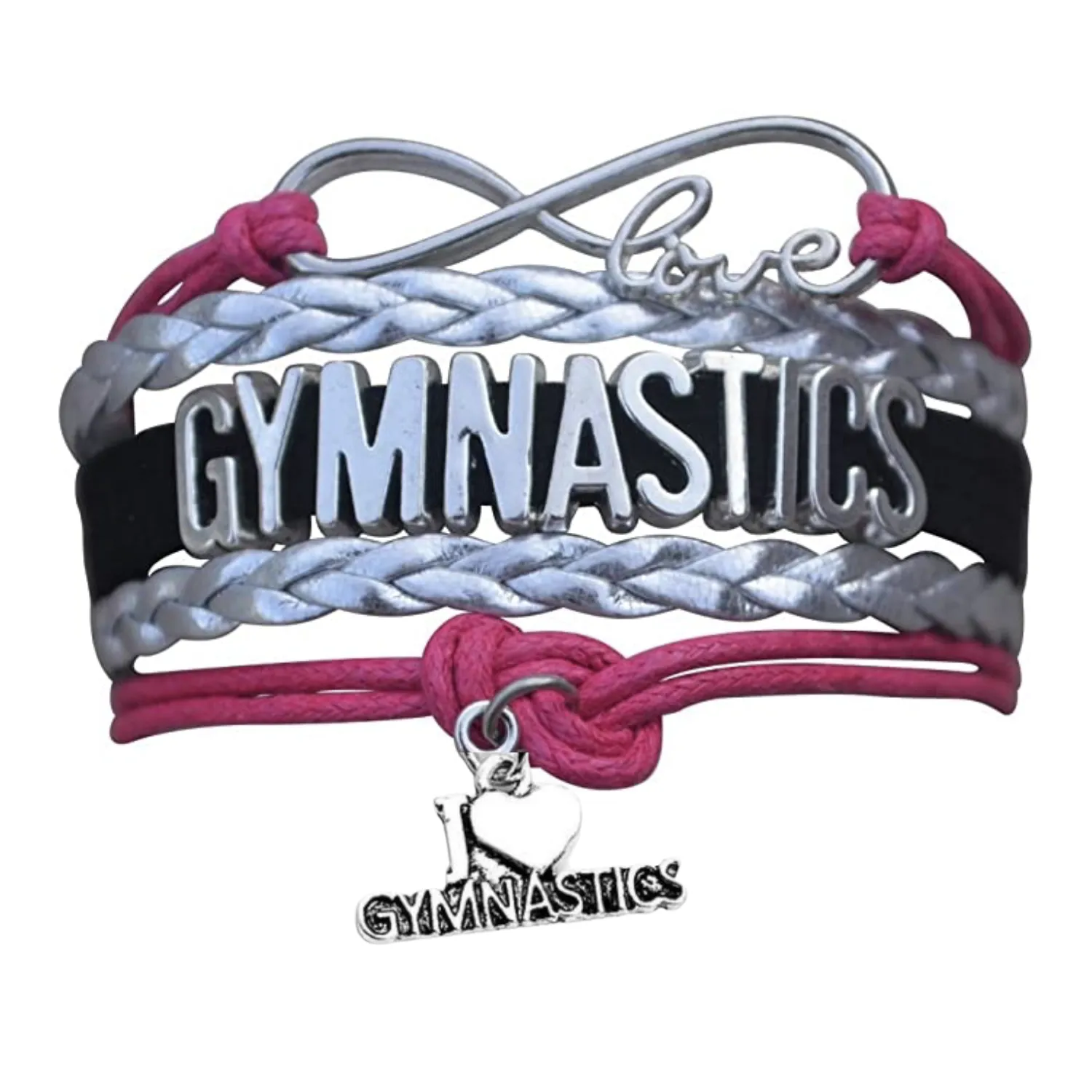 Girls Love Gymnastics Bracelet - Pick Colors