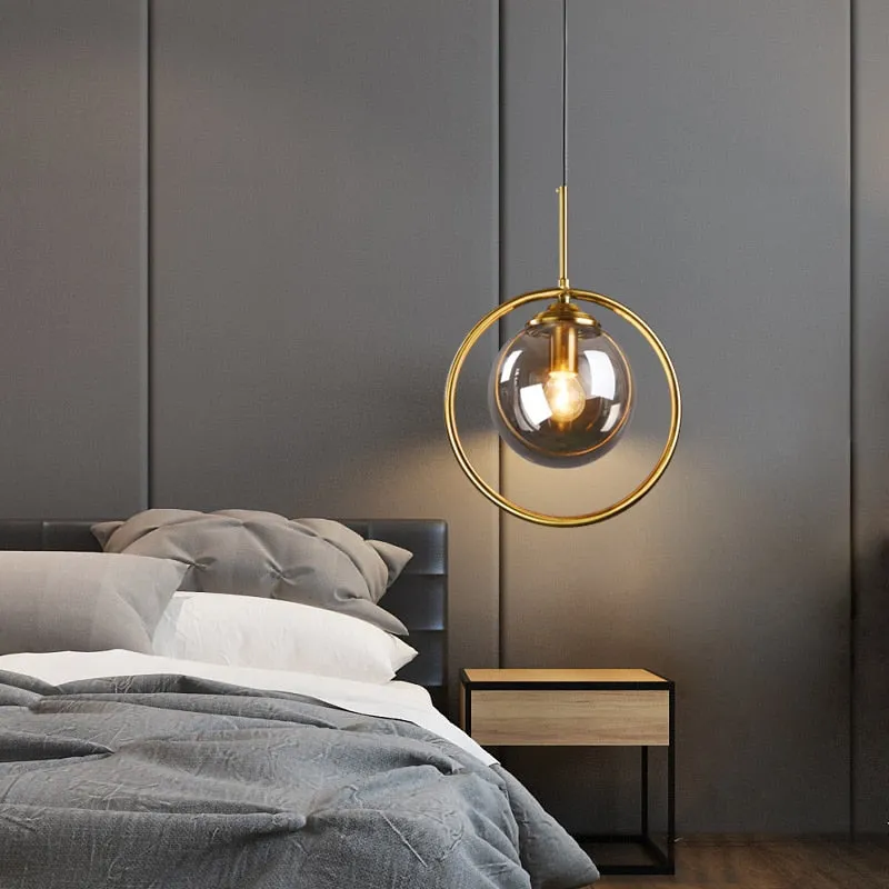 Glass Ball Chandelier: Elegant Pendant Lamp Light