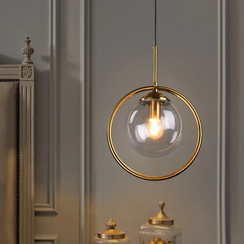 Glass Ball Chandelier: Elegant Pendant Lamp Light