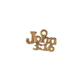 Gold John 3:16 Charm