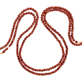 Goldstone 3.5mm Faceted Round Bead Strand