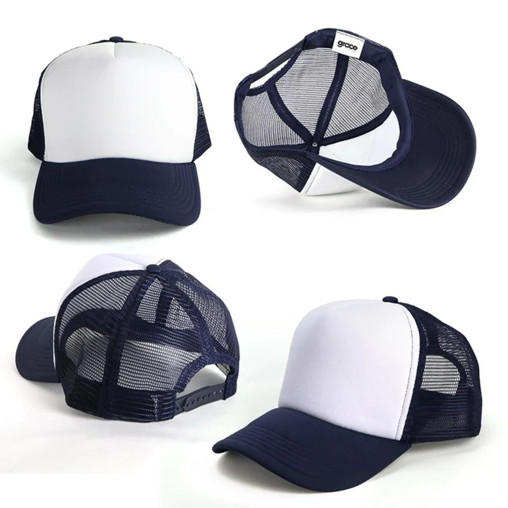 Grace Collection AH295 Polymesh Trucker Cap w/ Logo - 25 QTY