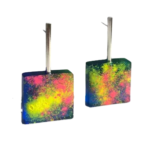 Graffiti Block Earrings in various colours