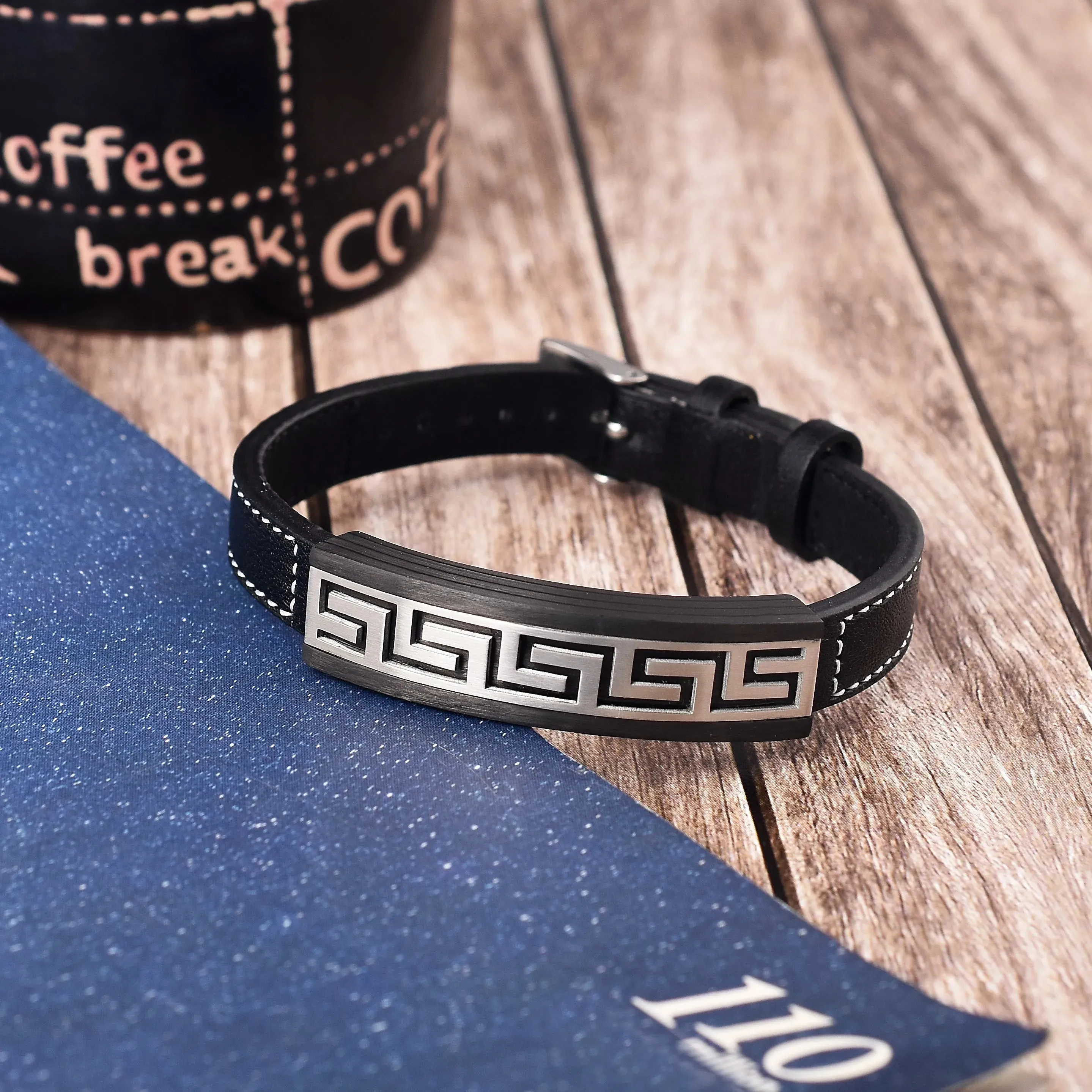 Greek Key Bracelet for Men