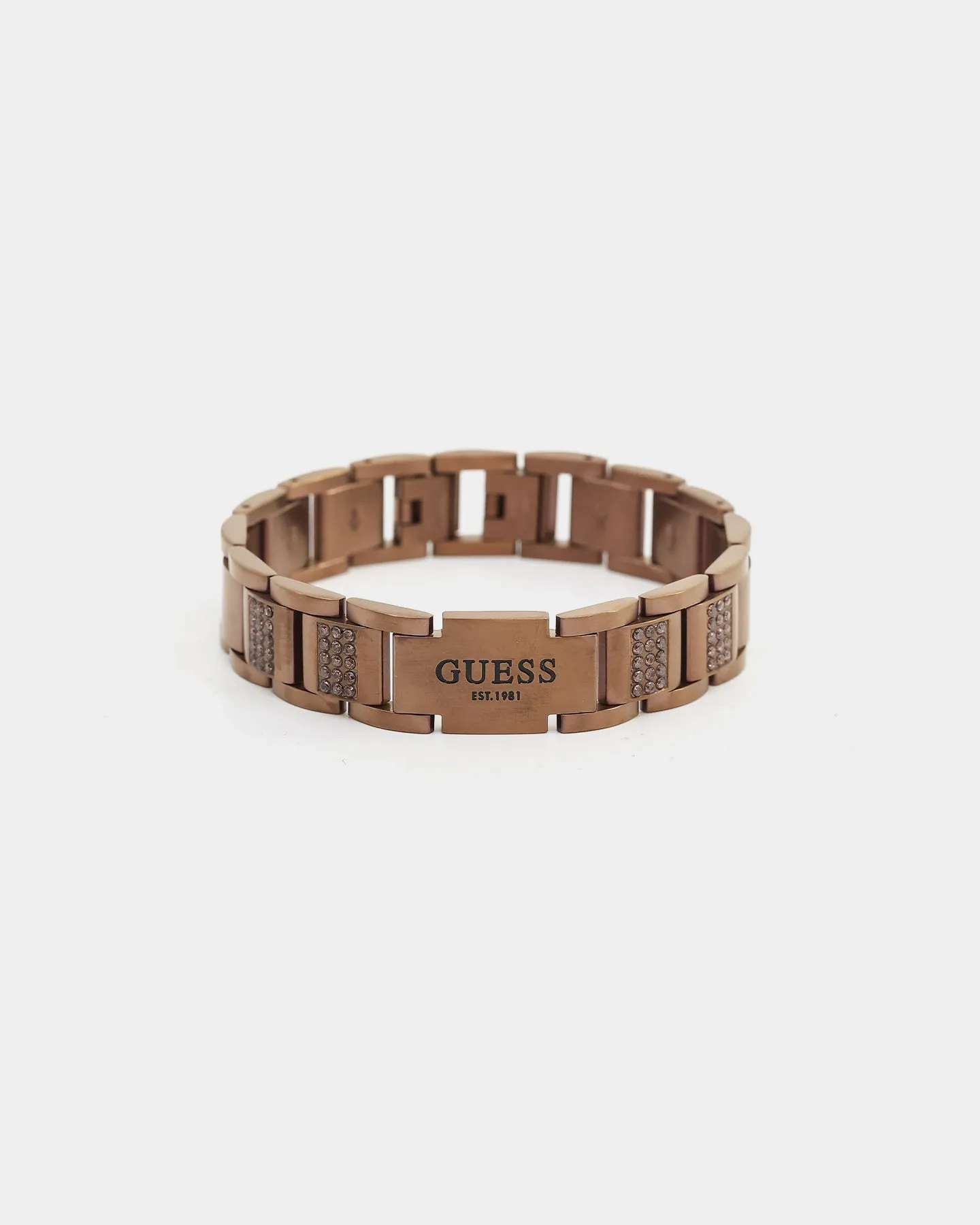 Guess Mainline Frontier 15mm Bracelet Chocolate Brown