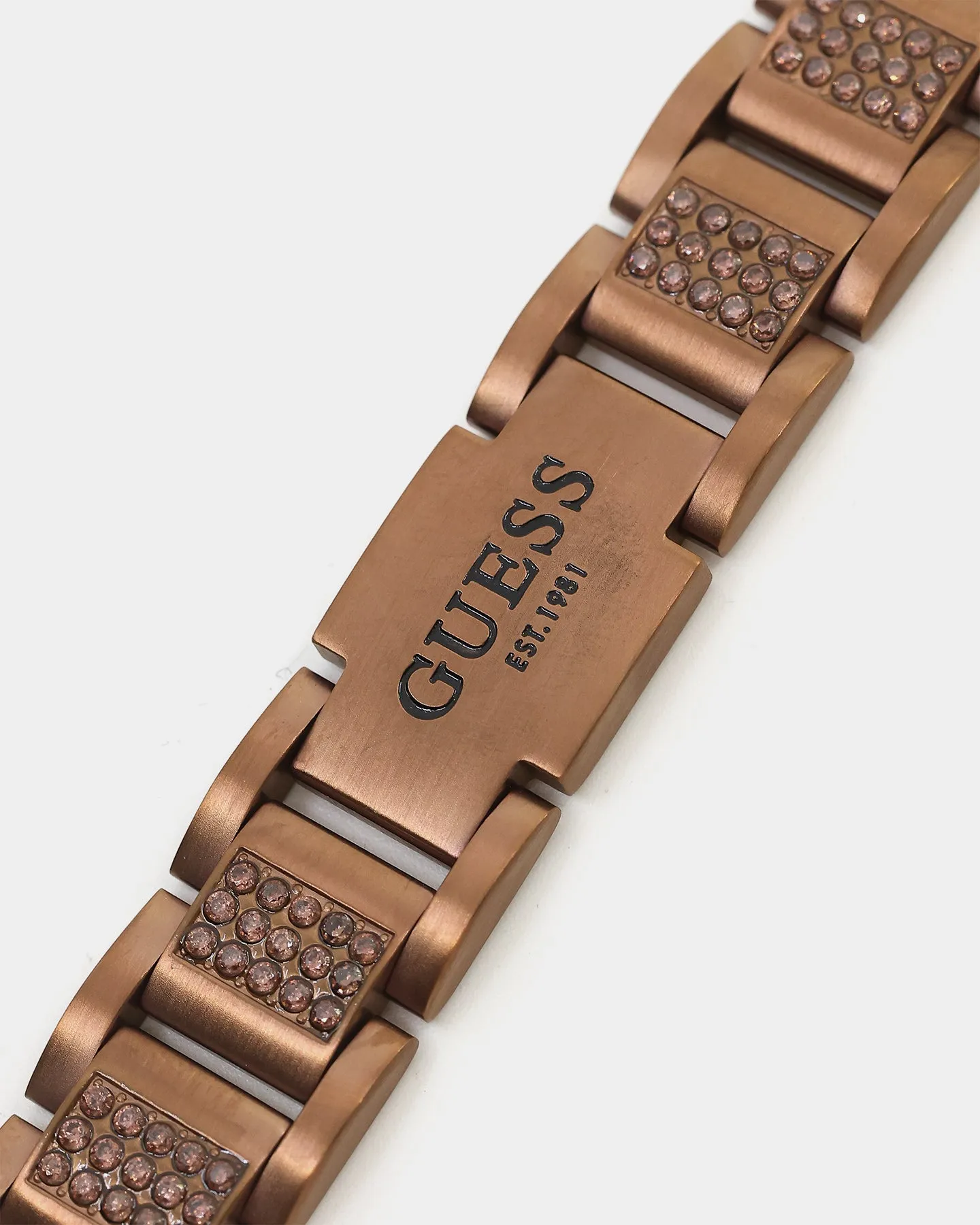 Guess Mainline Frontier 15mm Bracelet Chocolate Brown