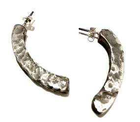 Hammered Bend Post  Earrings