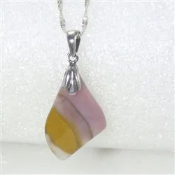 Handcrafted Designer Cut Agate Gemstone  Pendant Necklace Timeless