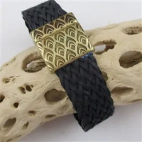 Handcrafted Men's Black Braided Leather Bracelet