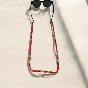 Handmade glasses  chain ( red )