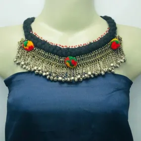 Handmade Vintage Dangling Bells Choker Necklace