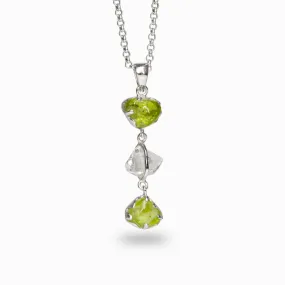 Herkimer Diamond & Peridot Necklace