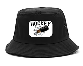 Hockey Goalie Puck Mens Bucket Hat