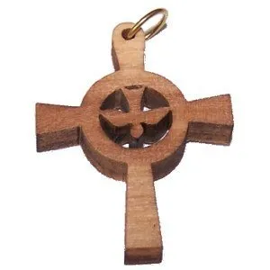 Holy Spirit Olive wood Dove Cross Laser(8cm or 3.15" long)