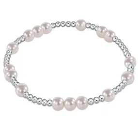 Hope Unwritten Sterling Silver Bead Bracelet-Pearl