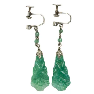 Jade Drop Earrings