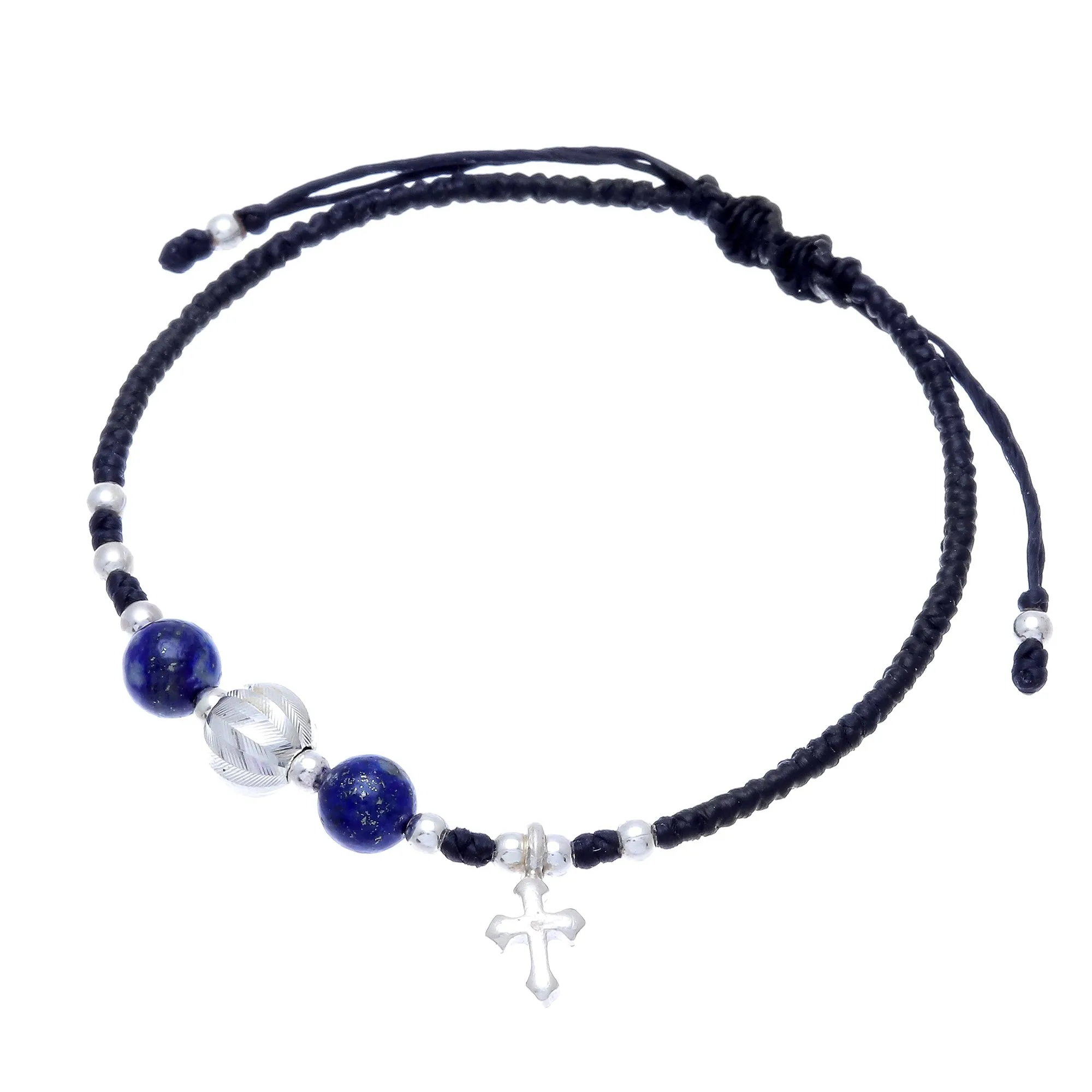 Joyful Faith Lapis Lazuli Beaded Bracelet from Thafiland