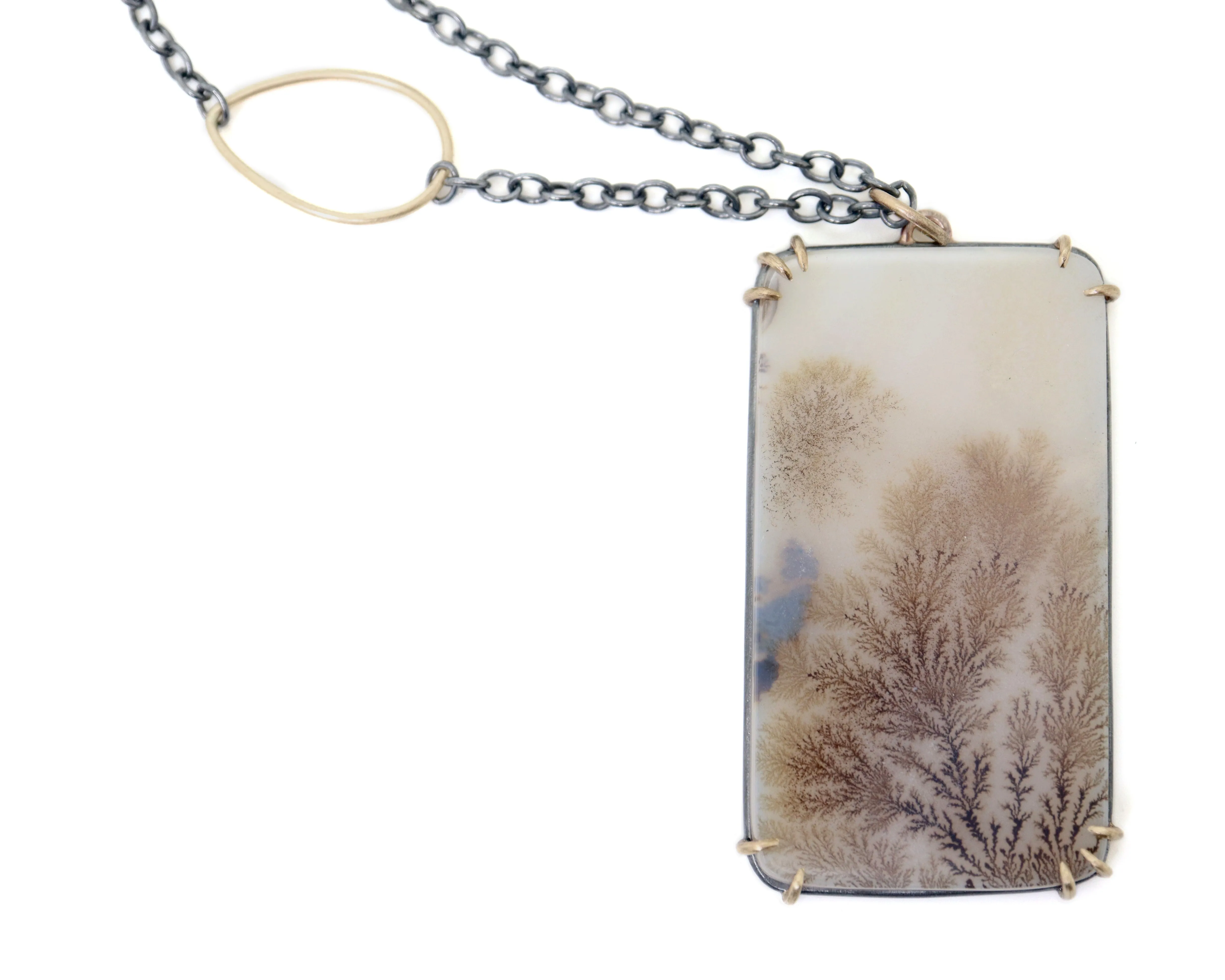 Kelp Forest Dendritic Agate Vanity Necklace