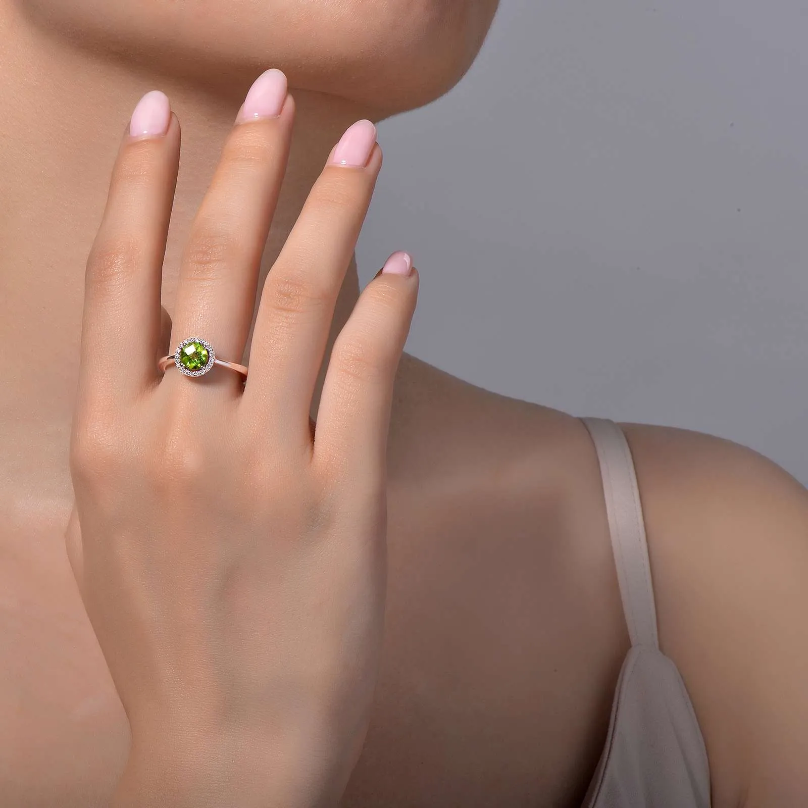 Lafonn Simulated Diamond & Genuine Peridot Birthstone Ring - August BR001PDP