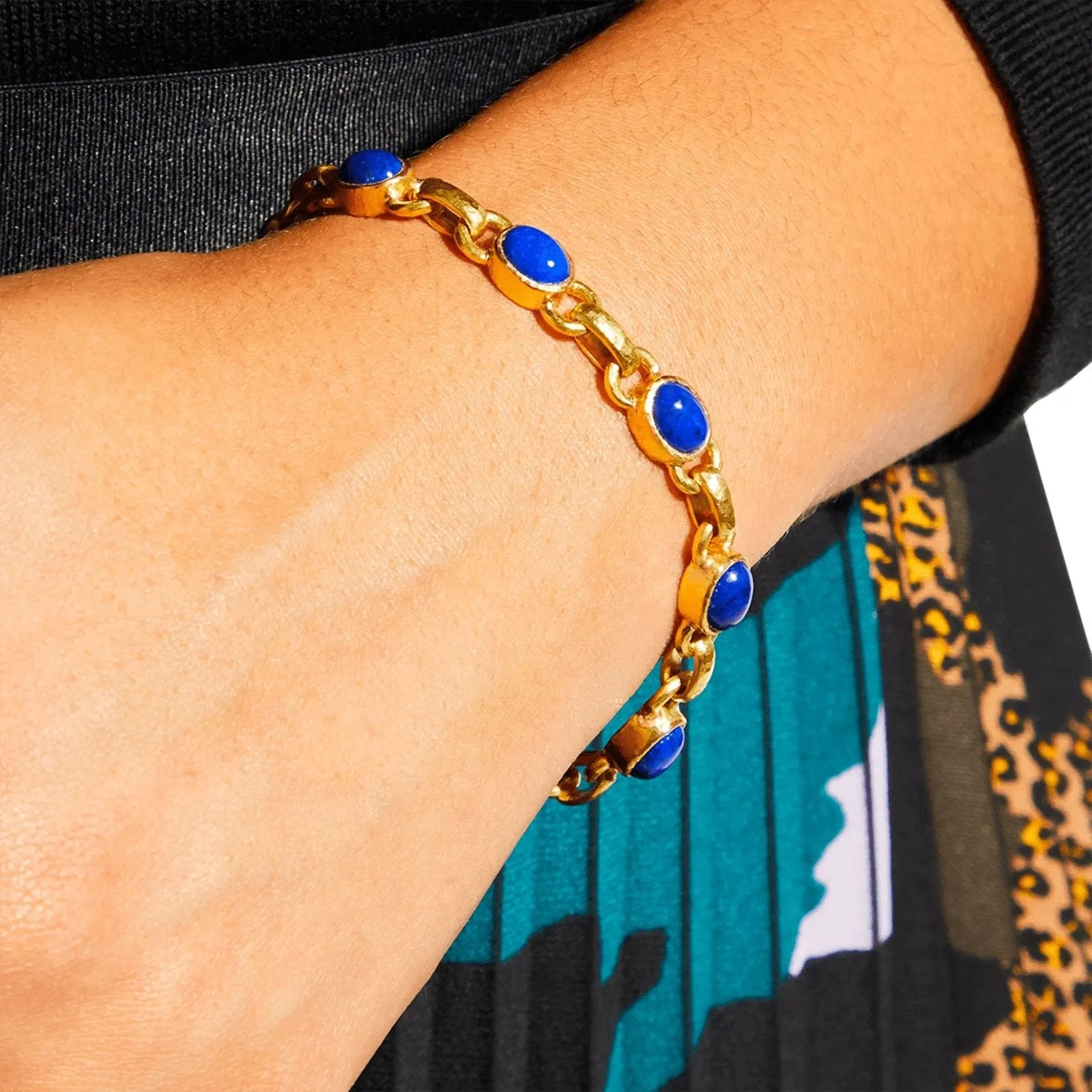 Lapis Link Bracelet