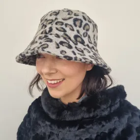 Leopard Winter Bucket Hat