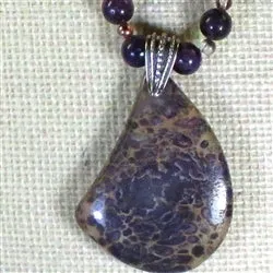 Lepedolite and Purple Nevada Variscite Gemstone Necklace