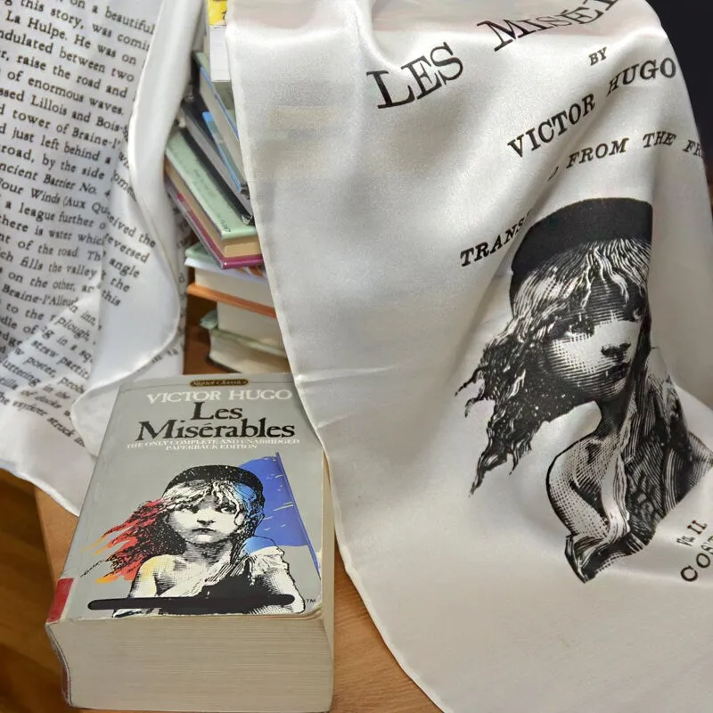 Les Misérables by Victor Hugo Silk Scarf (English version)