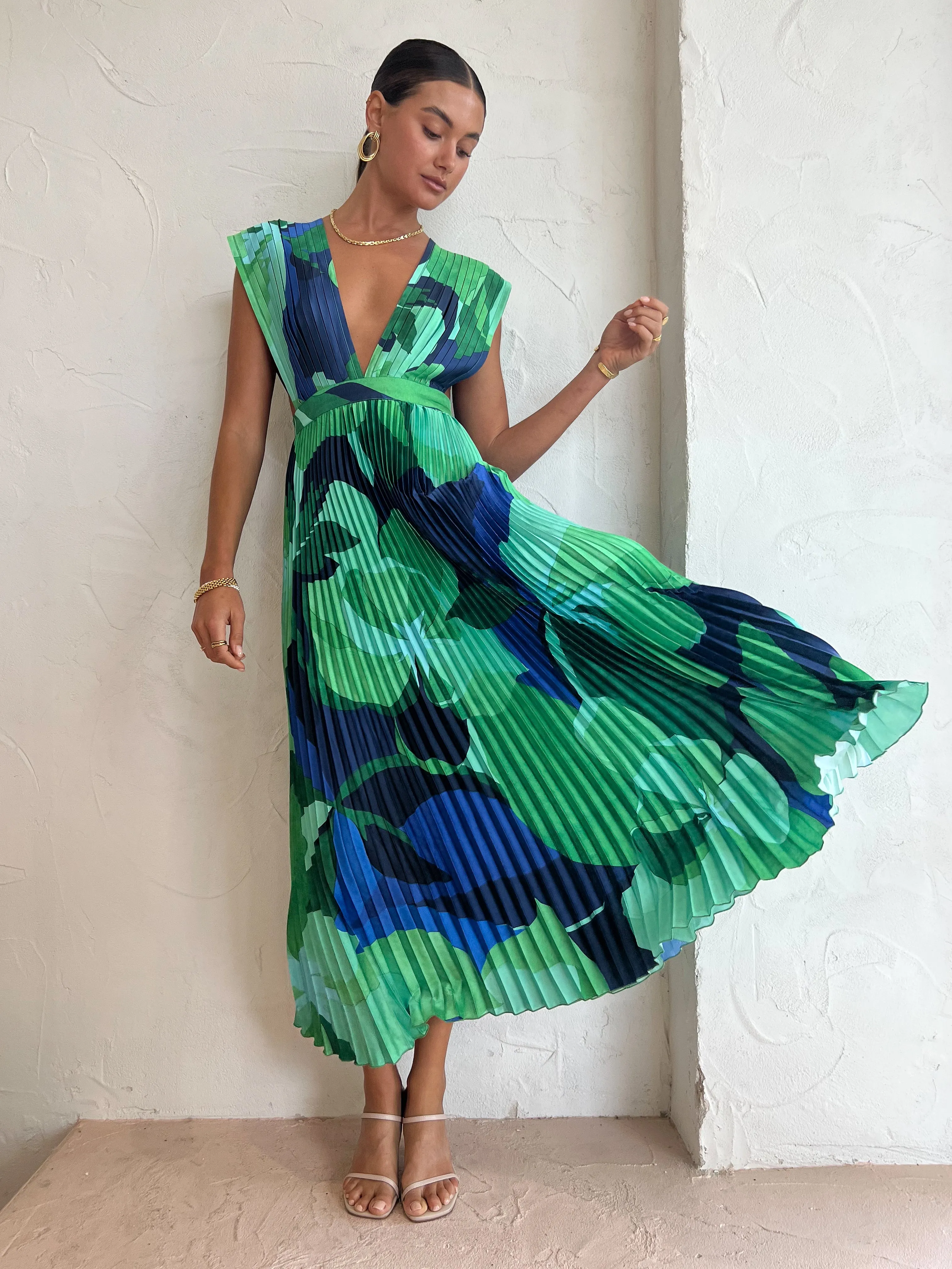 Lidee Gala Gown in Capri Blue/Green