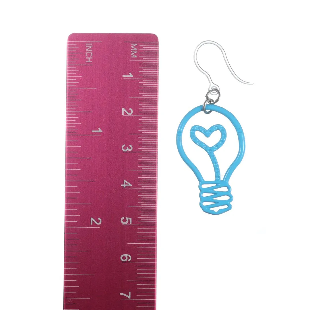 Light Bulb Dangles Hypoallergenic Earrings for Sensitive Ears Made with Plastic Posts