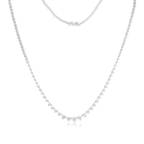 Luminesce Lab Grown 3 Carat Diamond Necklace in 9ct White Gold